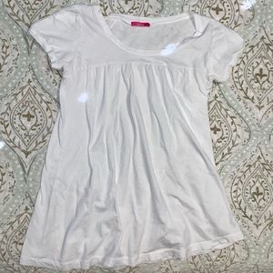 lola babydoll style white shirt sleeve top